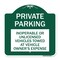 Signmission Private Parking Inoperable or Unlicensed Vehicles Towed at Vehicle Owners Expense, GW-1818-23256 A-DES-GW-1818-23256 - alternate 1